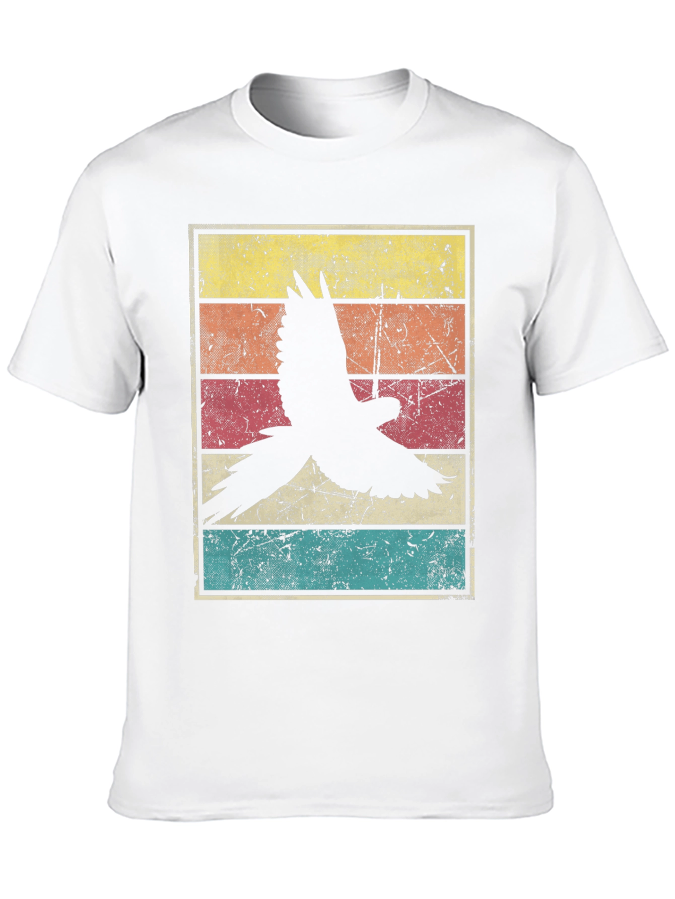 Retro Bird Graphic Tee - Black Unisex T-Shirt