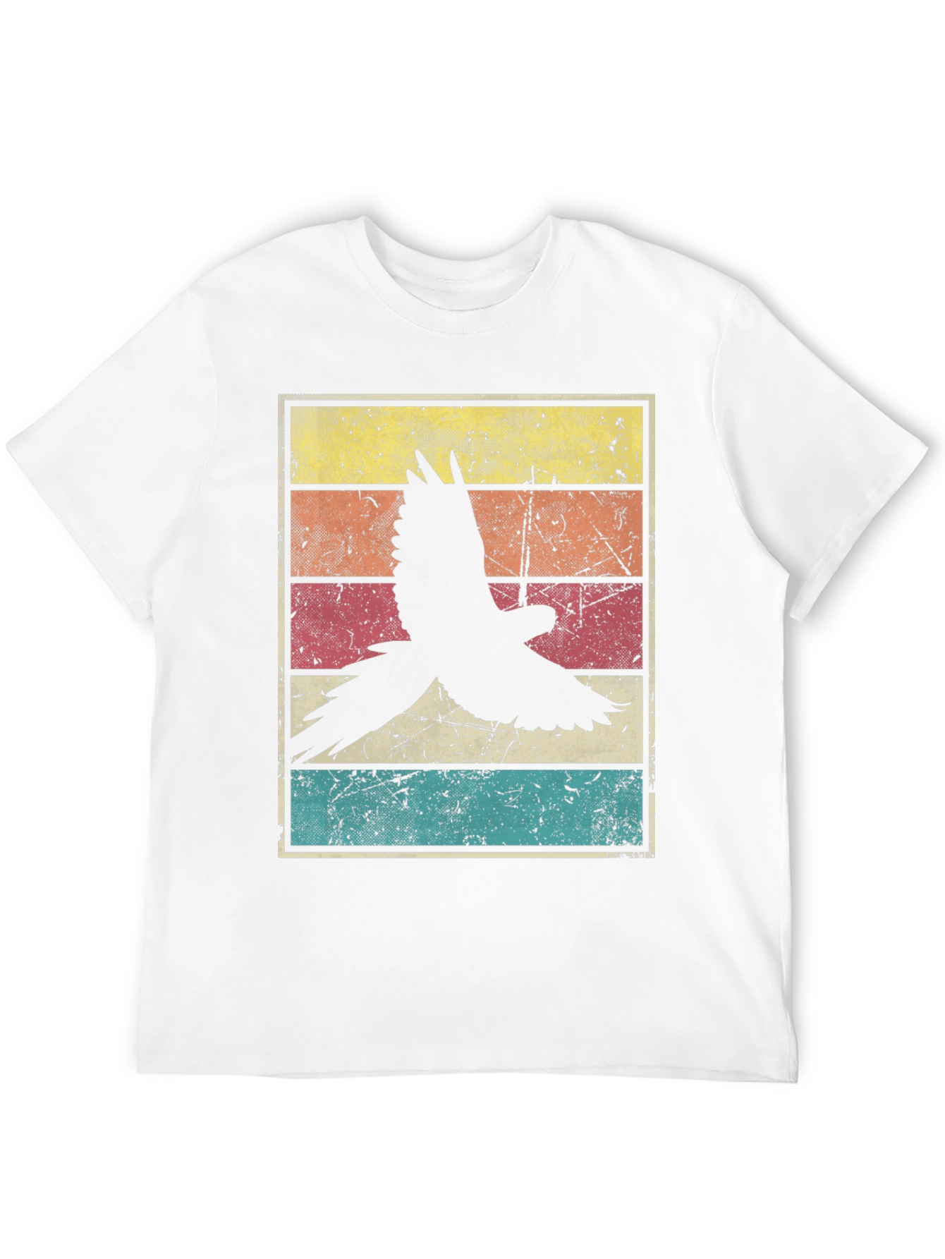 Retro Bird Graphic Tee - Black Unisex T-Shirt