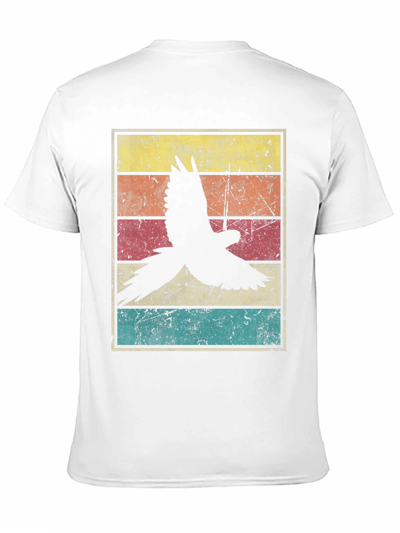 Retro Bird Graphic Tee - Black Unisex T-Shirt