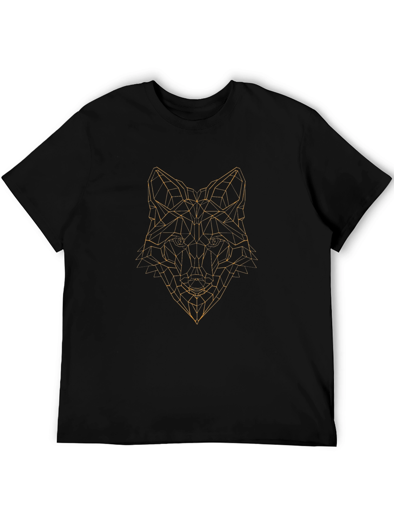 Geometric Wolf Graphic Tee - Modern Style