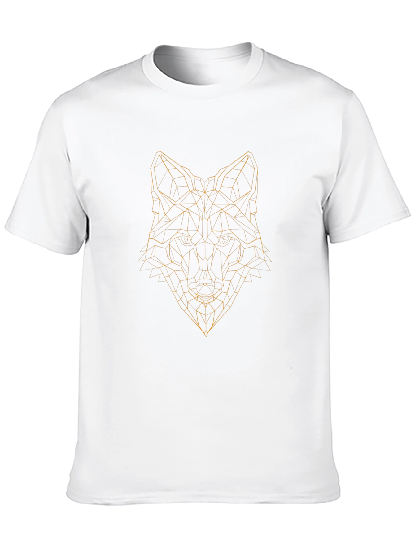 Geometric Wolf Graphic Tee - Modern Style