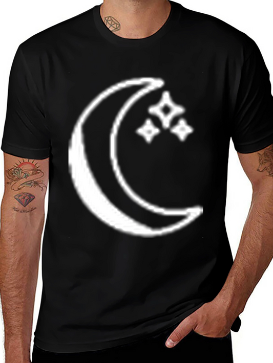 Moon & Stars Graphic Tee - Celestial Black T-Shirt