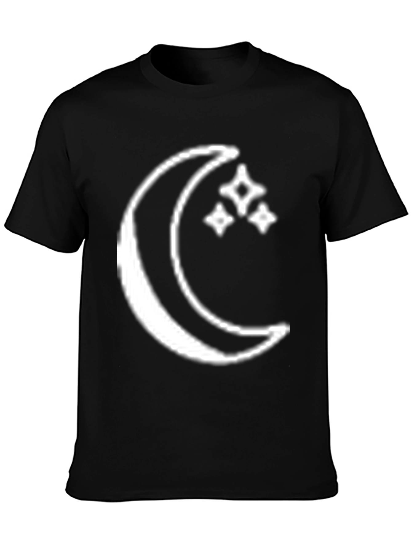 Moon & Stars Graphic Tee - Celestial Black T-Shirt