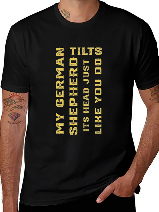 German Shepherd Head Tilt Novelty T-Shirt