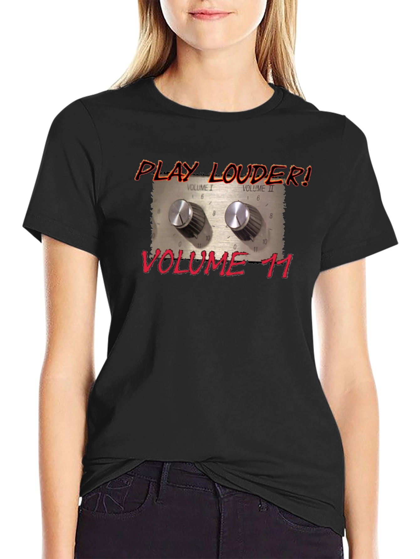 Play Louder Volume 11 T-Shirt - Black