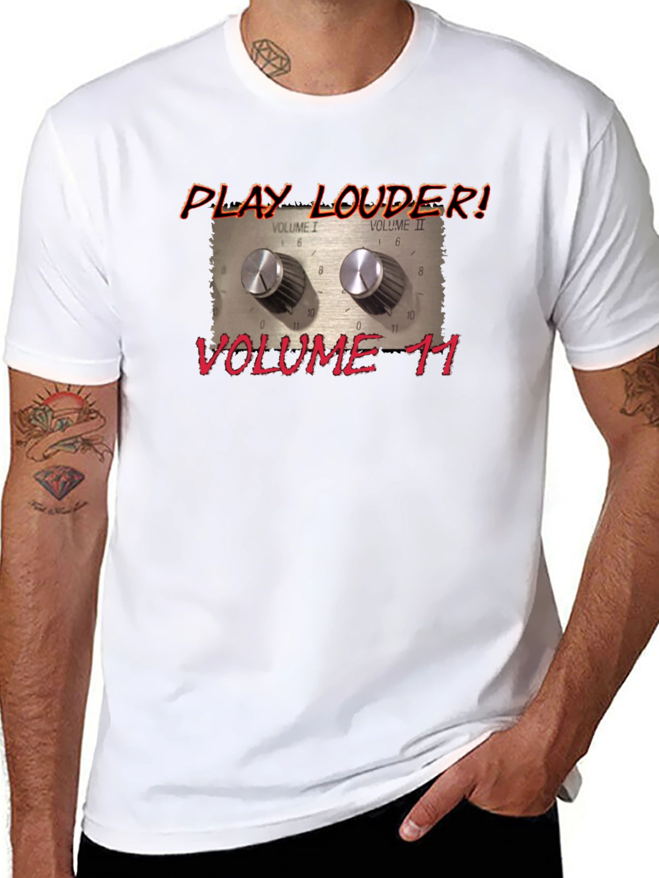 Play Louder Volume 11 T-Shirt - Black