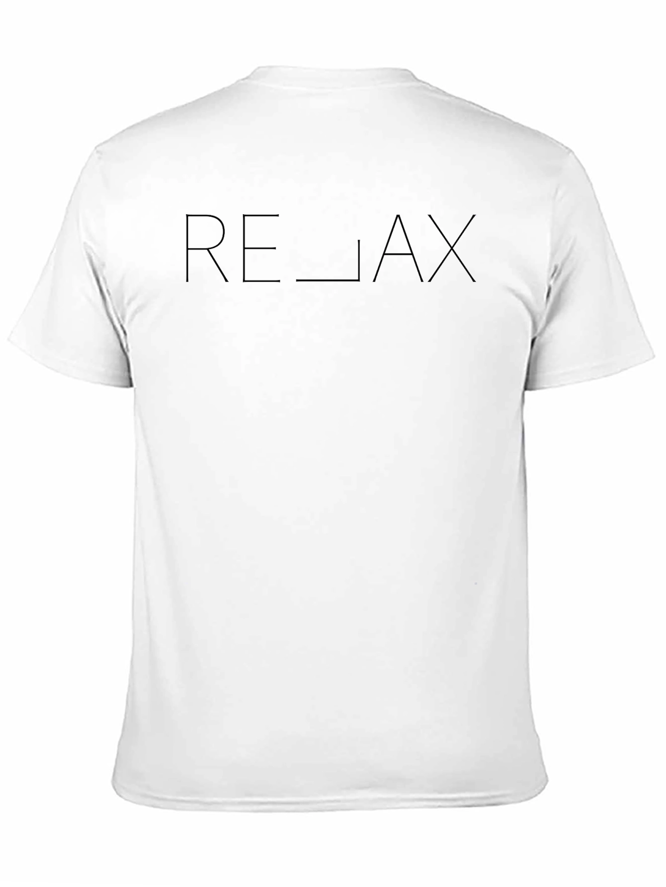 Relax Graphic Print Crew Neck T-Shirt - Black