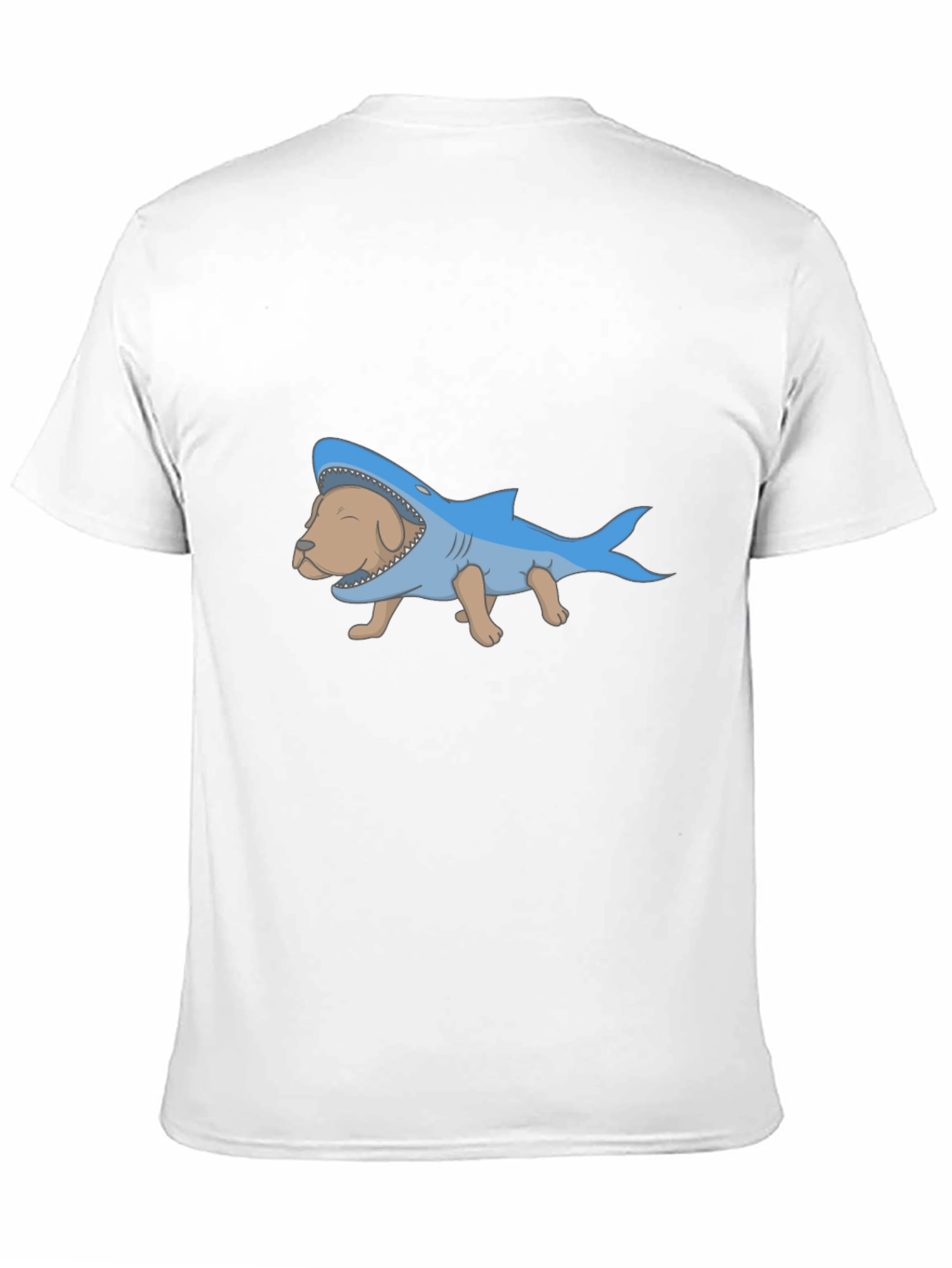 Dog Shark Costume Graphic T-Shirt - Novelty Tee