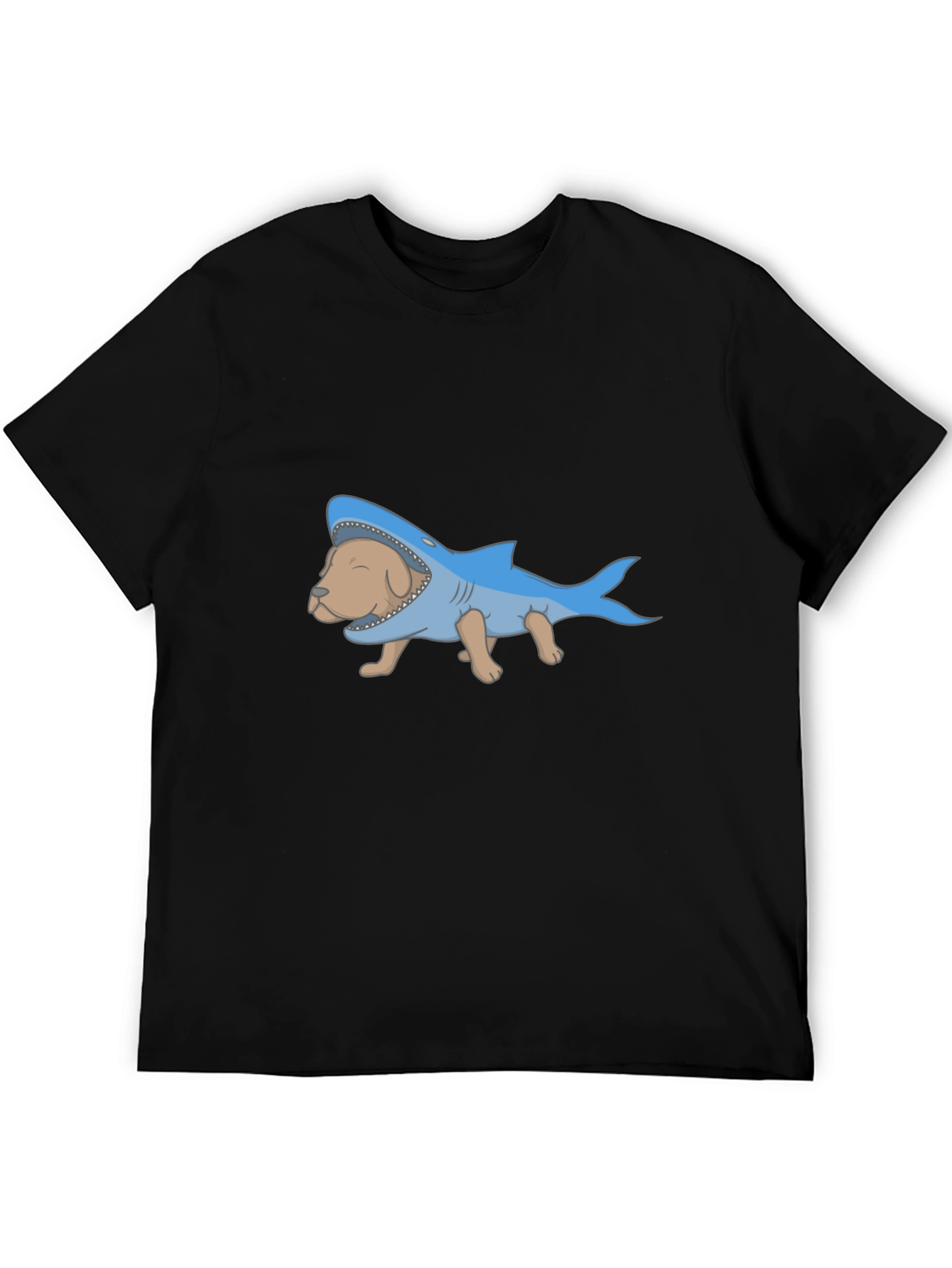 Dog Shark Costume Graphic T-Shirt - Novelty Tee