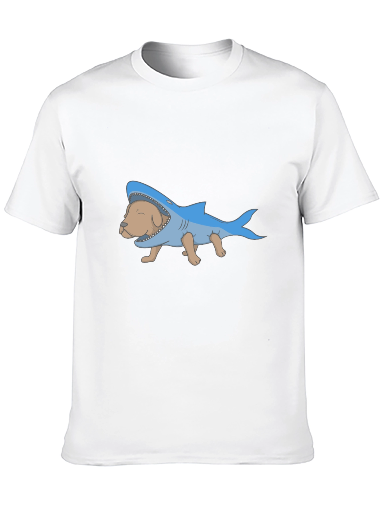 Dog Shark Costume Graphic T-Shirt - Novelty Tee