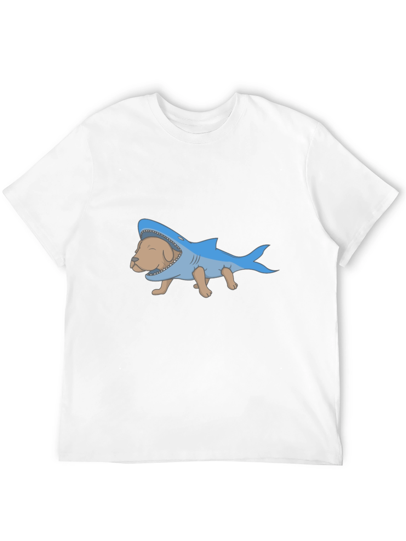 Dog Shark Costume Graphic T-Shirt - Novelty Tee
