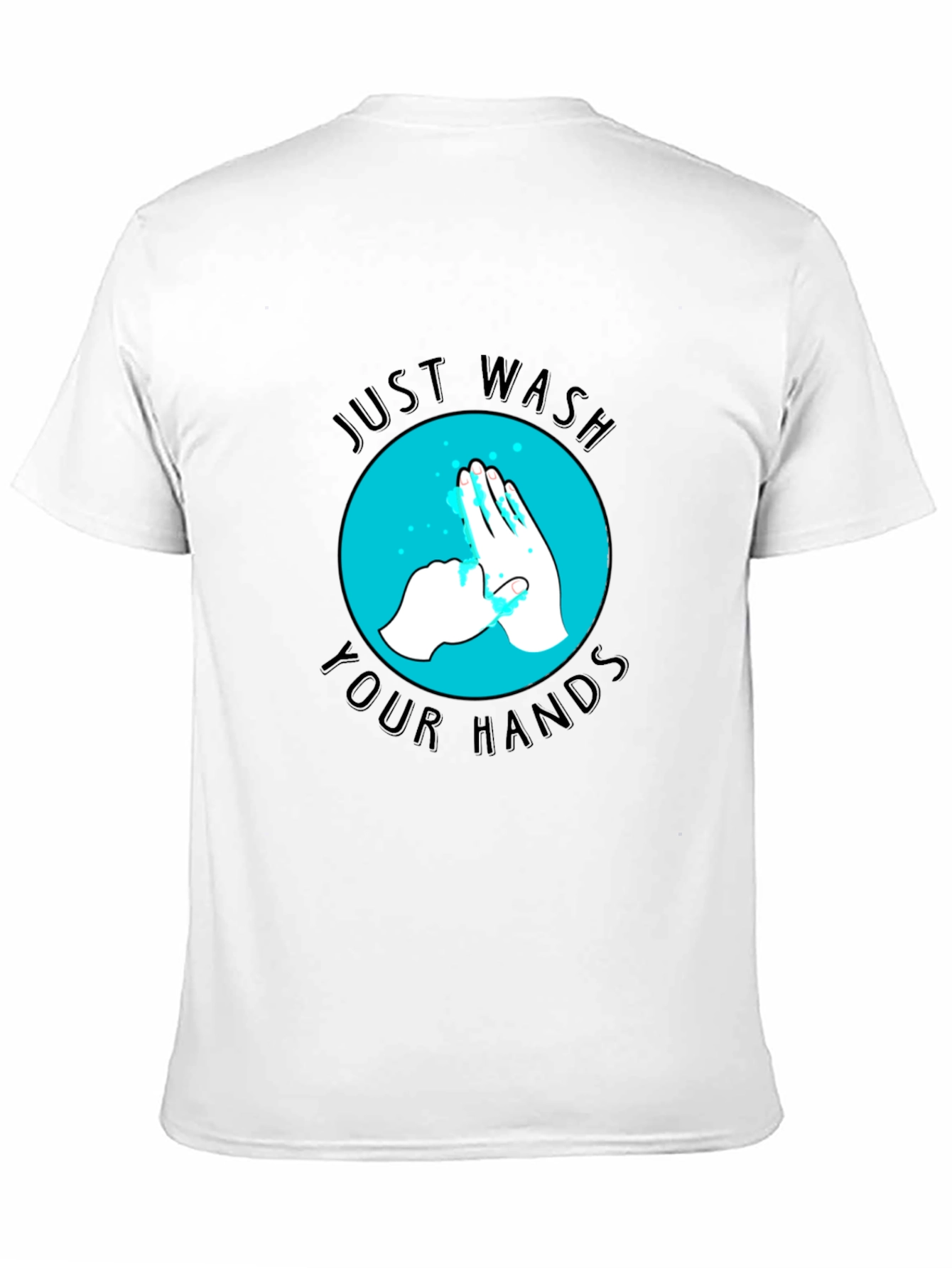 Just Wash Your Hands Graphic Tee - Black