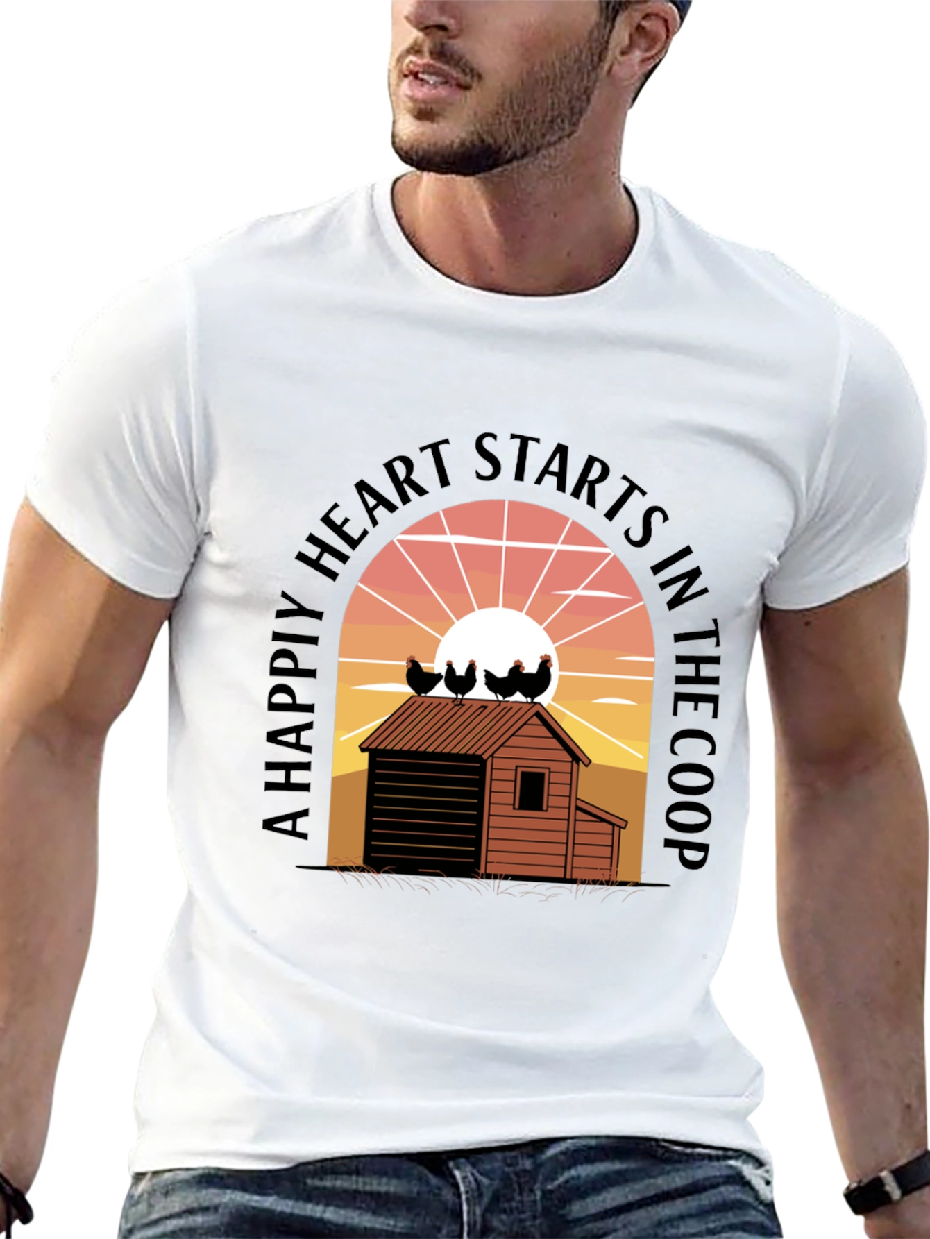 Chicken Coop Heart T-Shirt
