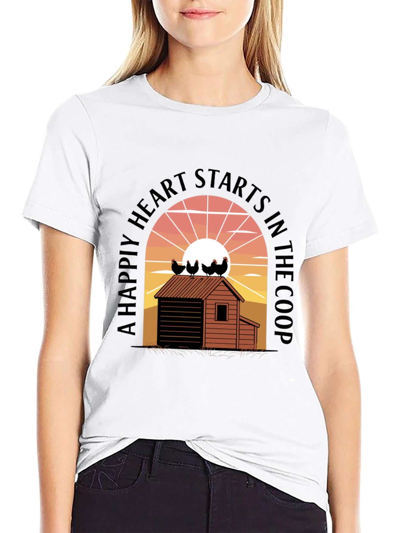 Chicken Coop Heart T-Shirt