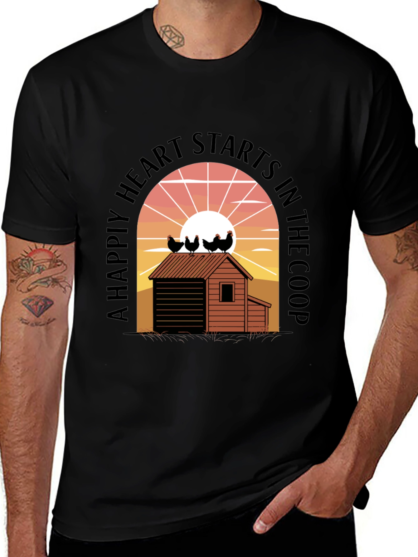 Chicken Coop Heart T-Shirt