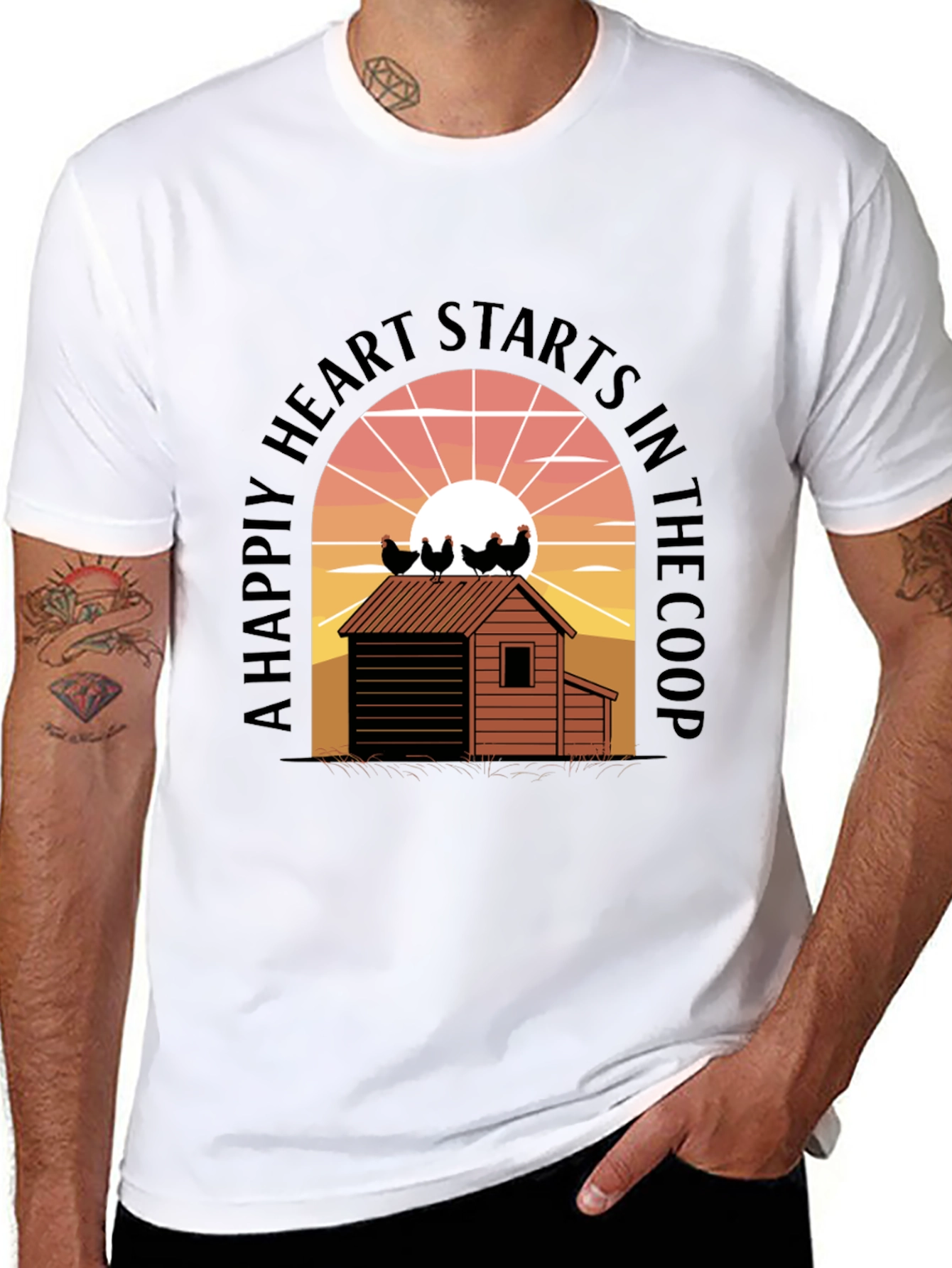 Chicken Coop Heart T-Shirt