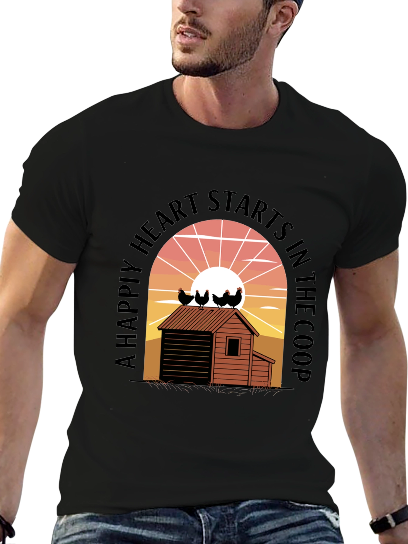 Chicken Coop Heart T-Shirt