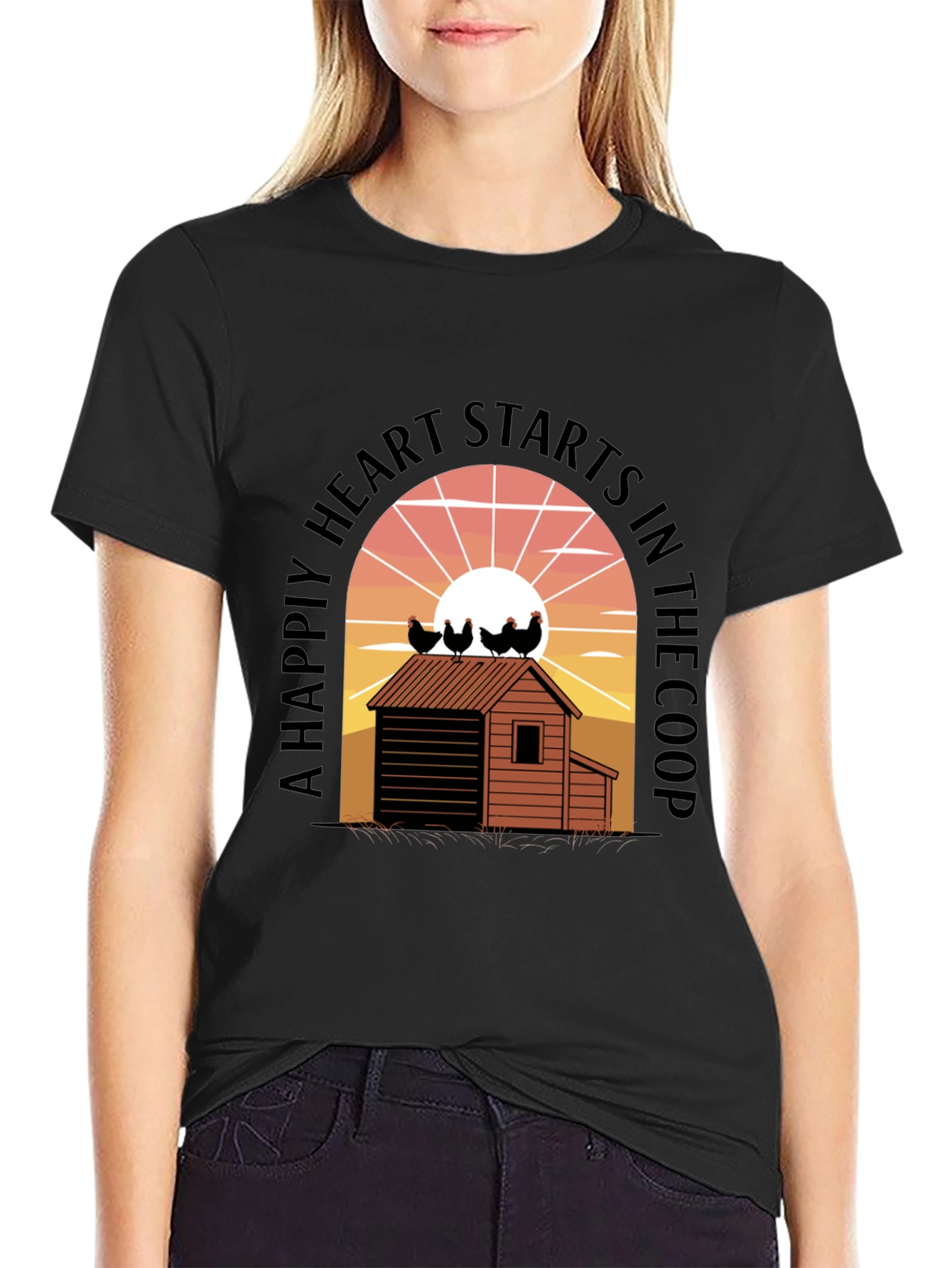 Chicken Coop Heart T-Shirt