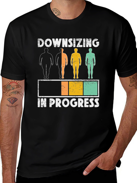 Downsizing In Progress Funny Gym Workout T-Shirt