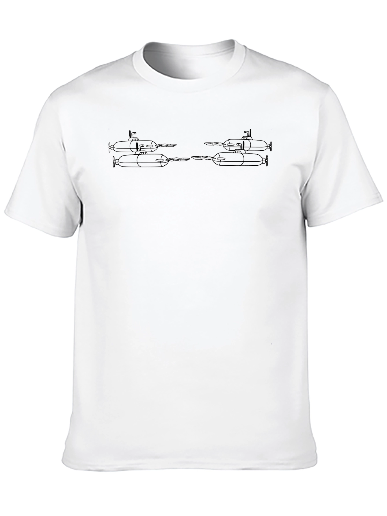 Submarine Graphic Tee - Black Cotton Casual Comfort