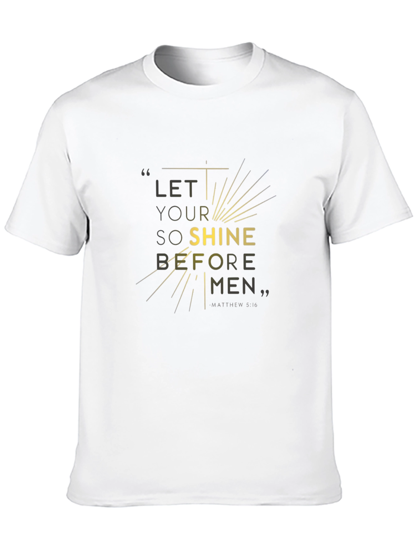 Let Your Light Shine T-Shirt - Christian Verse Tee