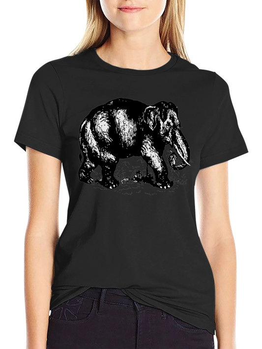 Elephant Graphic Tee - Bold Black Cotton