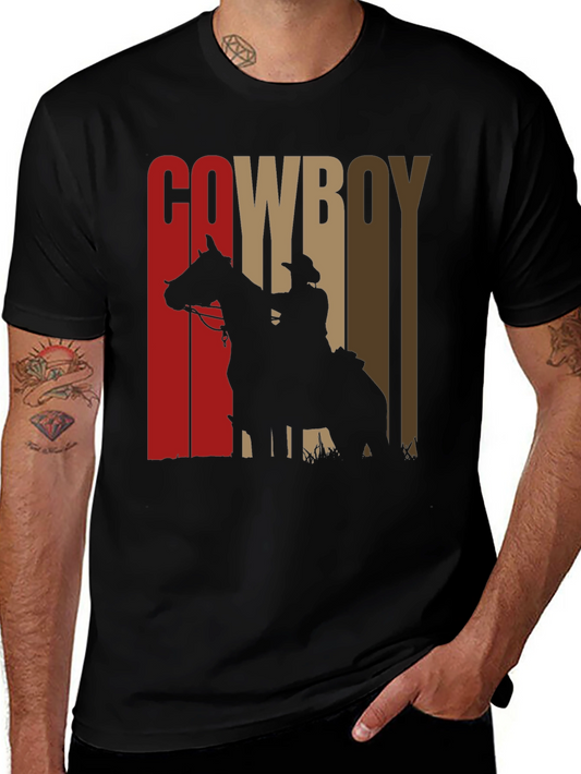 Cowboy Silhouette Graphic Print Tee