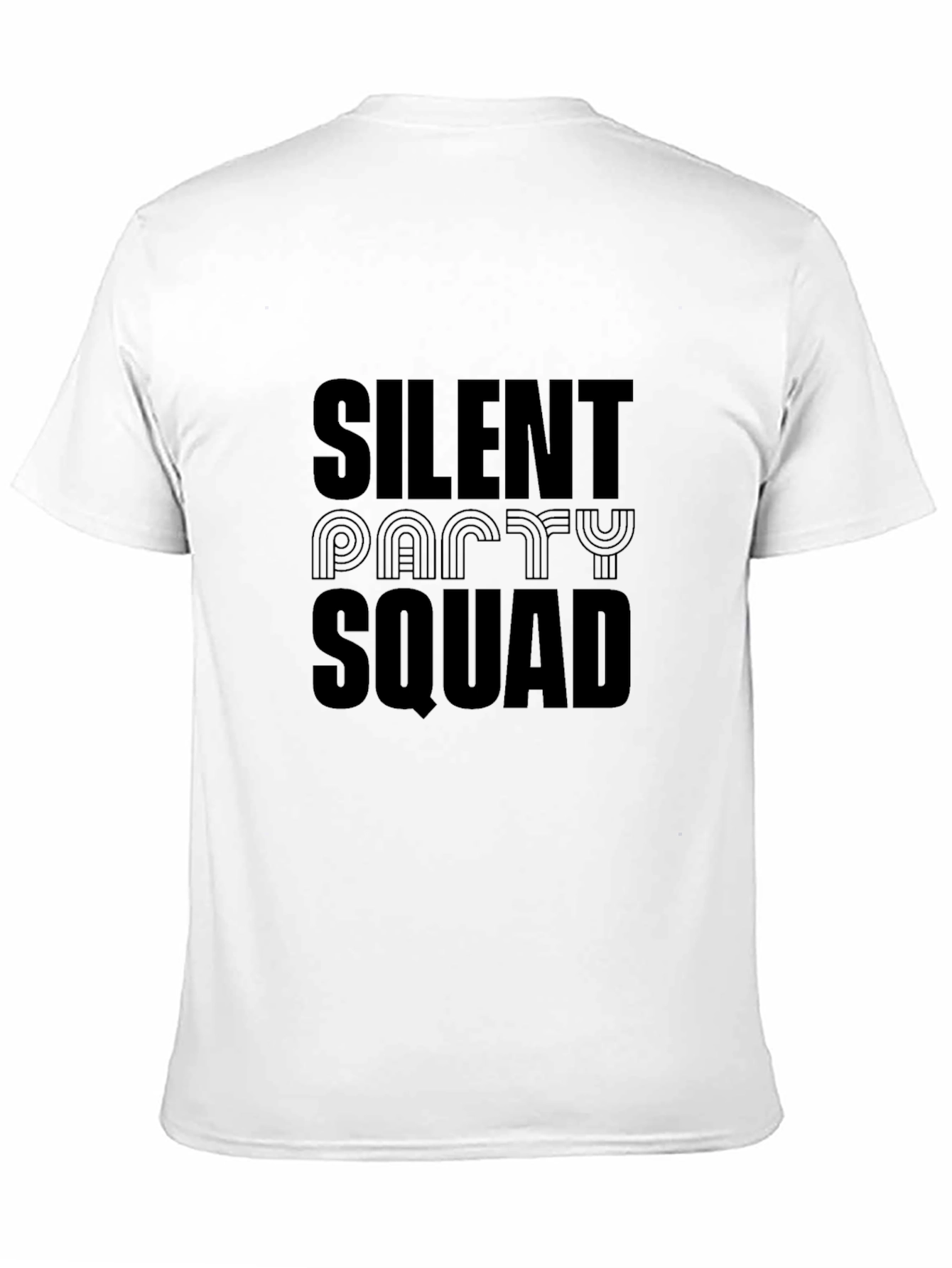 Silent Party Squad Black Graphic Tee