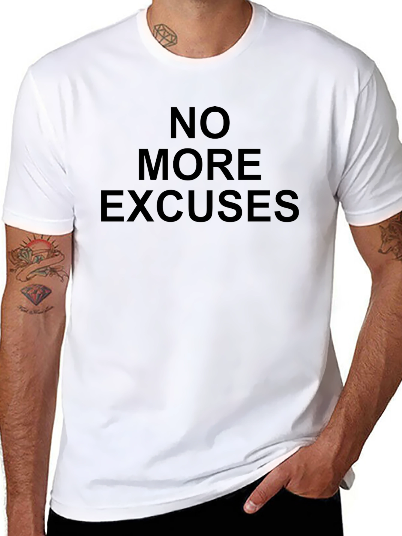 No More Excuses T-Shirt | Motivational Gym Apparel