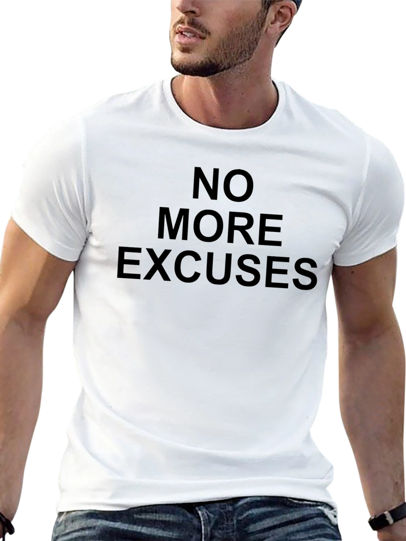 No More Excuses T-Shirt | Motivational Gym Apparel