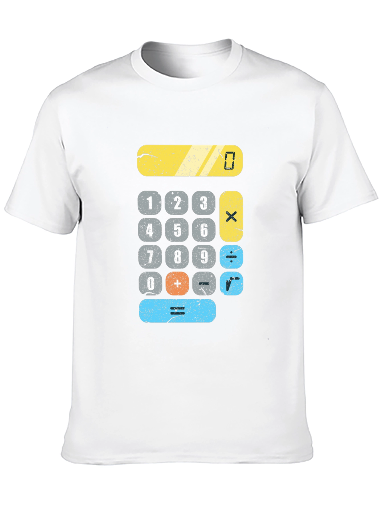 Calculator Graphic Print Black T-Shirt