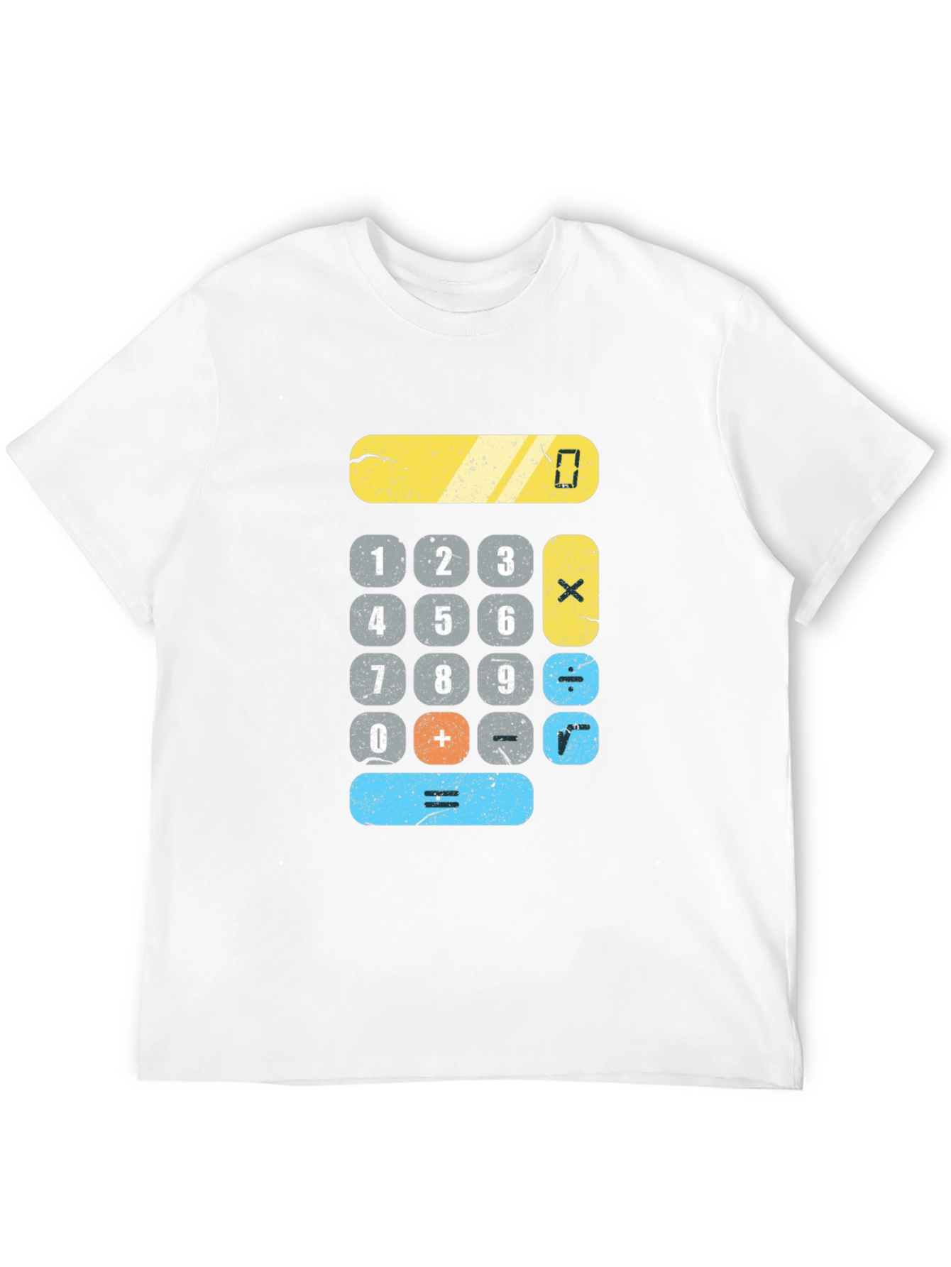 Calculator Graphic Print Black T-Shirt
