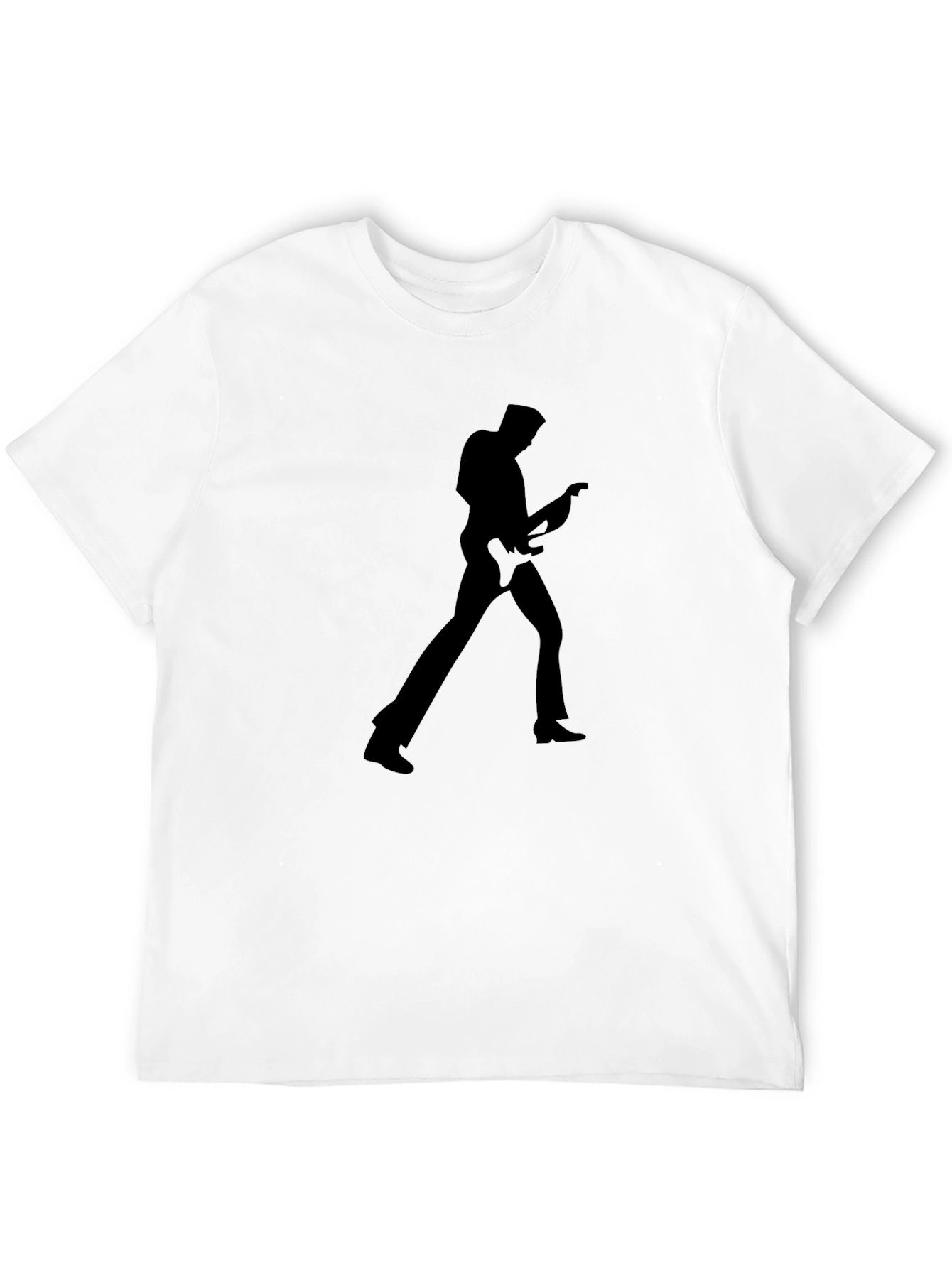 Black Silhouette Guitar Player Graphic Tee