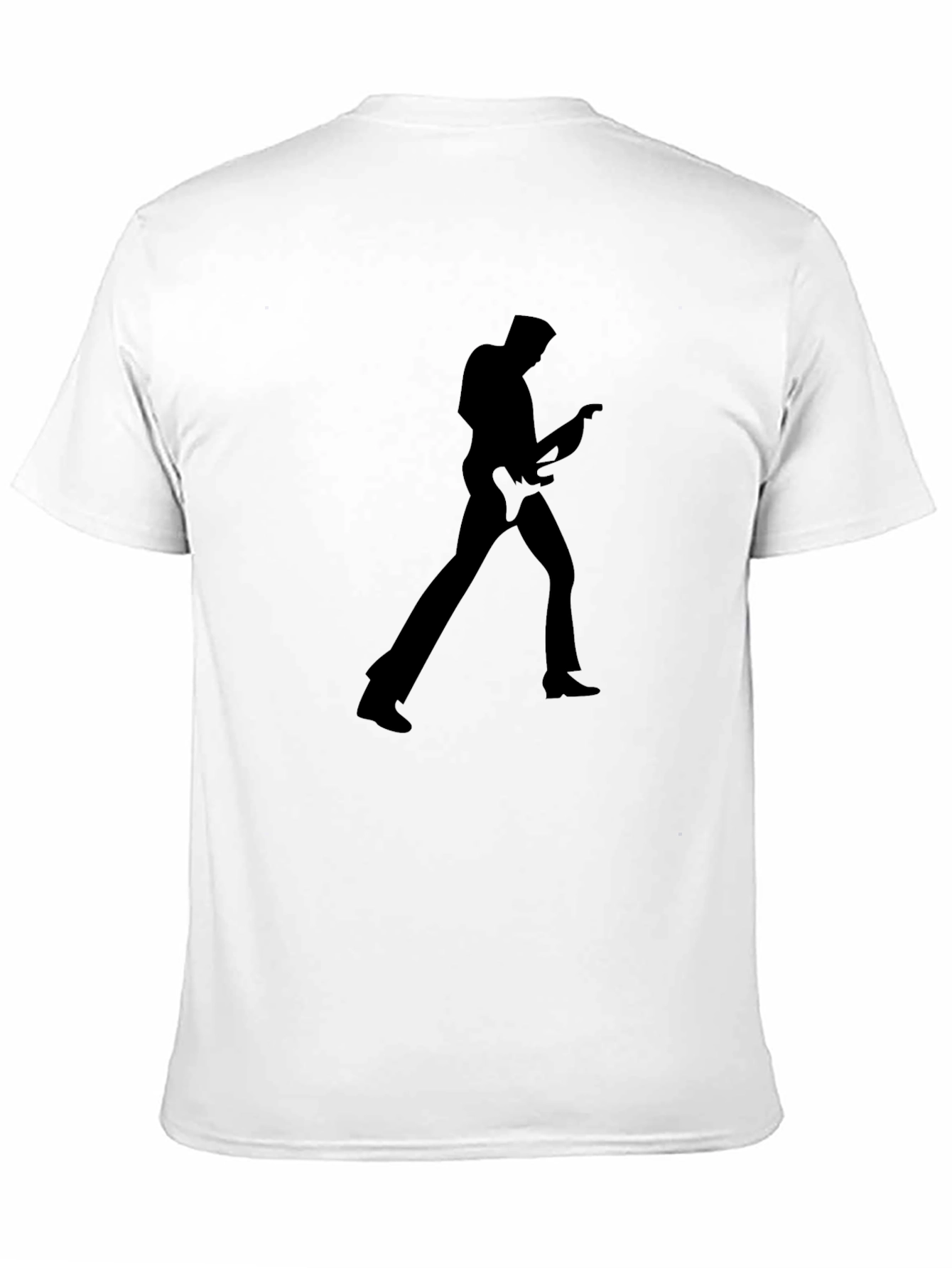 Black Silhouette Guitar Player Graphic Tee
