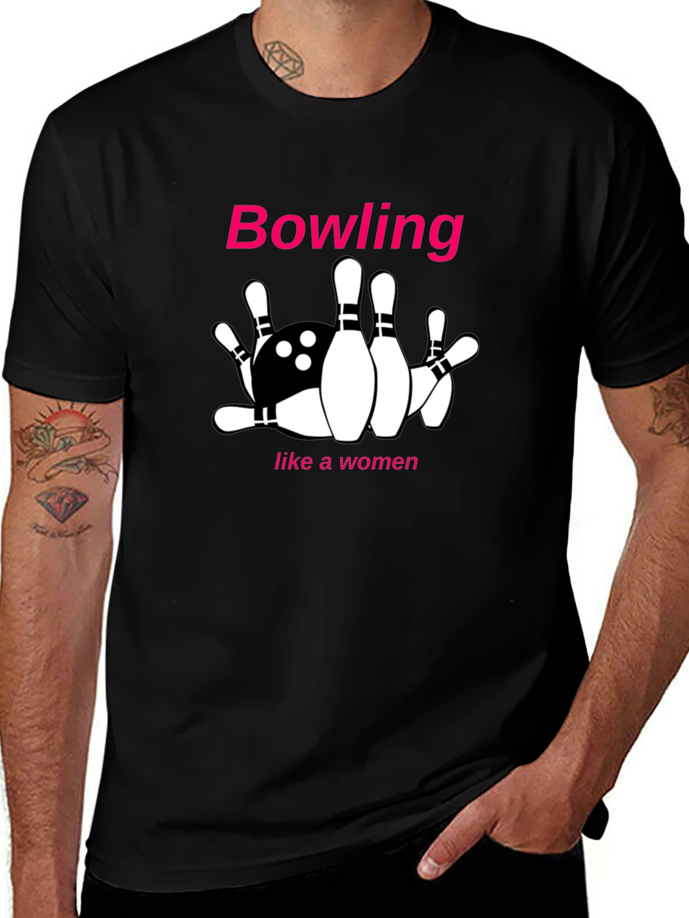 Bowling Like A Woman Graphic Tee