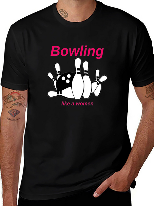 Bowling Like A Woman Graphic Tee
