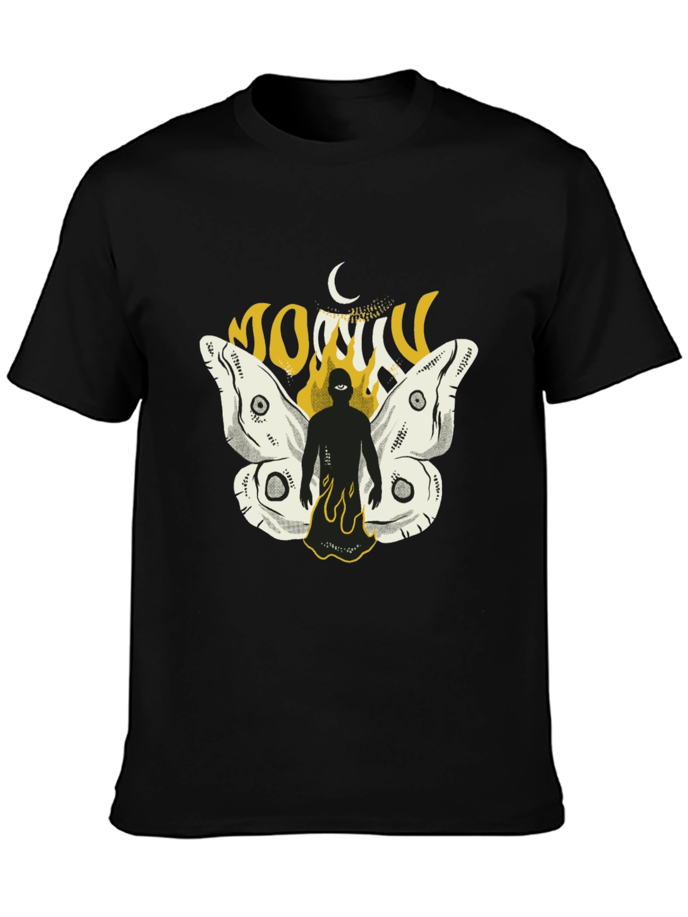 Mothman Graphic T-Shirt - Black