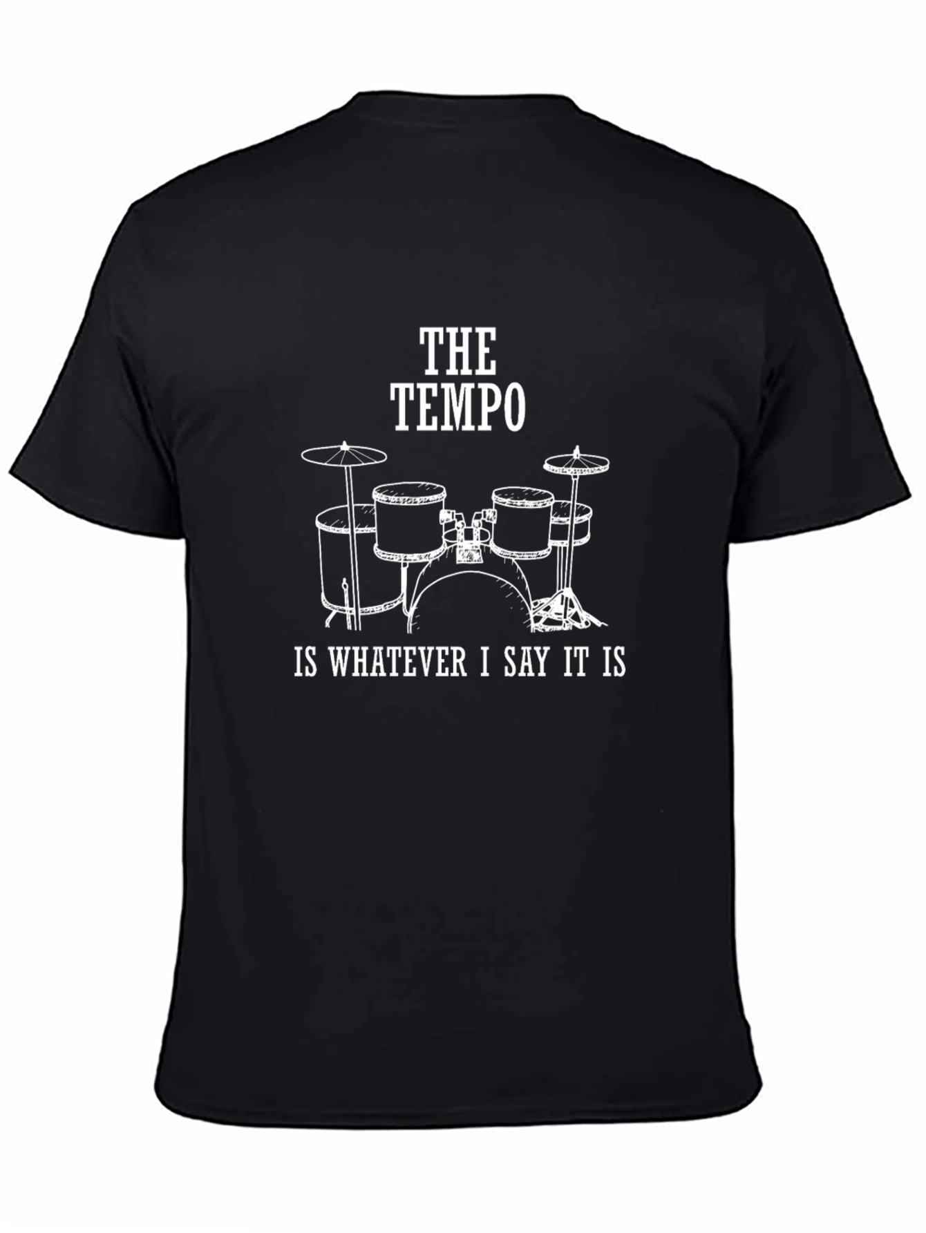 The Tempo Drummer T-Shirt - Black Cotton Tee