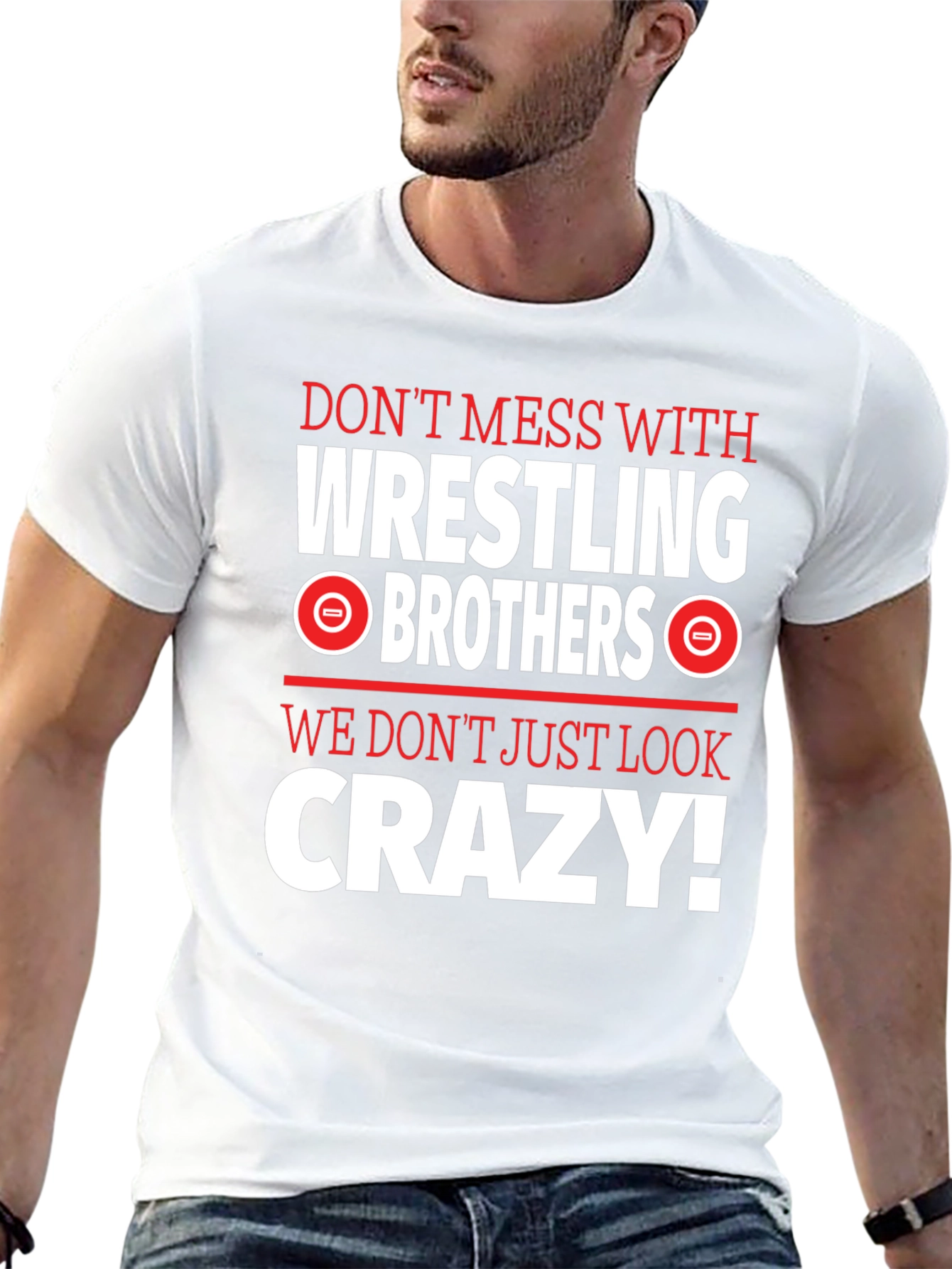 Wrestling Brothers Crazy Graphic Tee