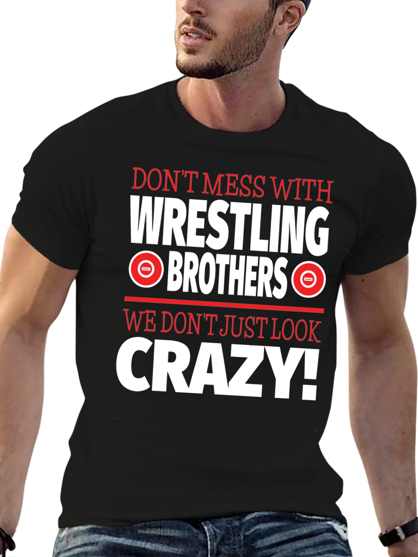 Wrestling Brothers Crazy Graphic Tee