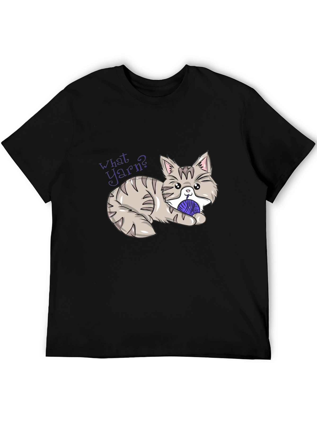 What Yarn? Cat Graphic T-Shirt - Novelty Tee