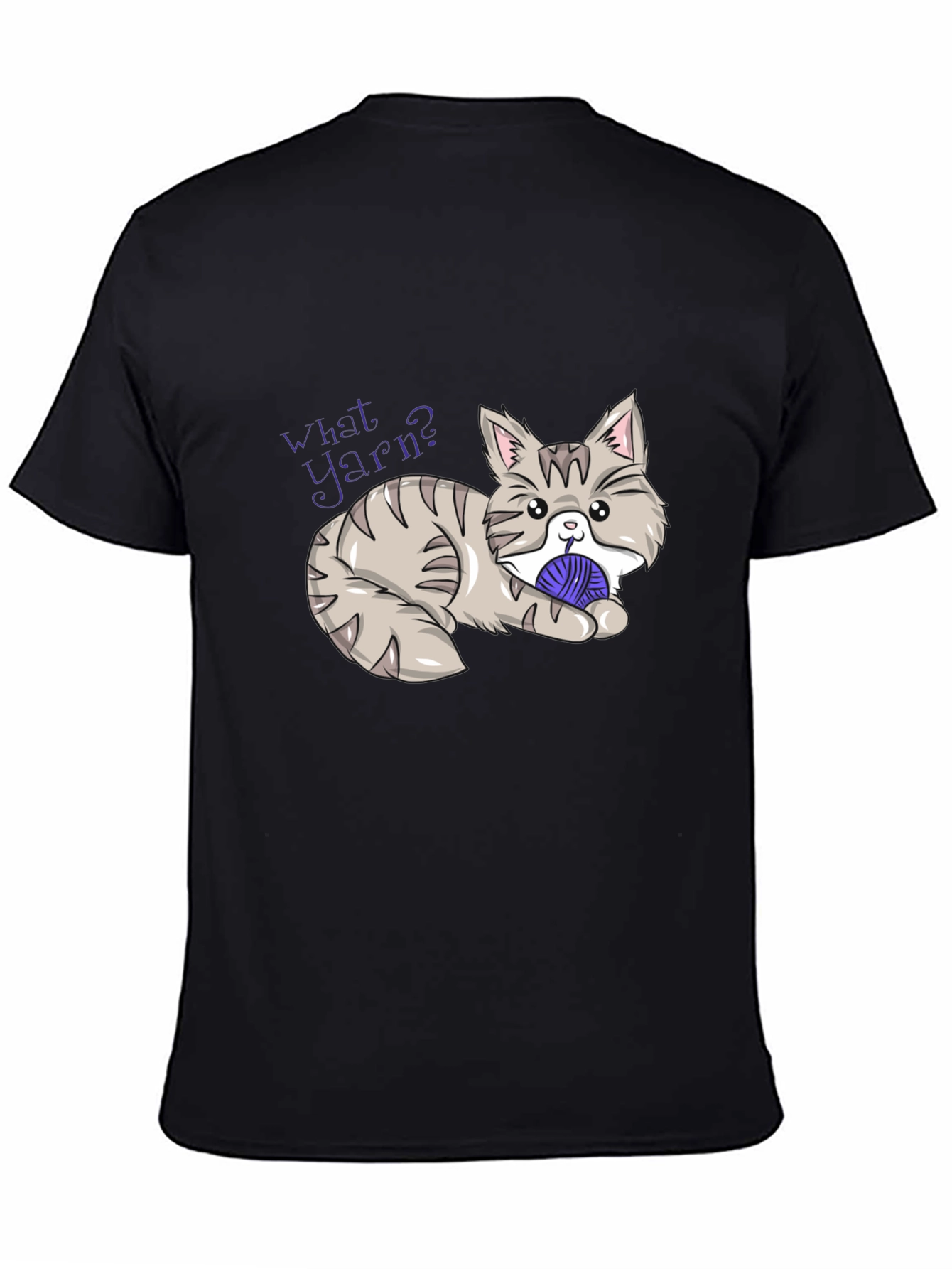 What Yarn? Cat Graphic T-Shirt - Novelty Tee