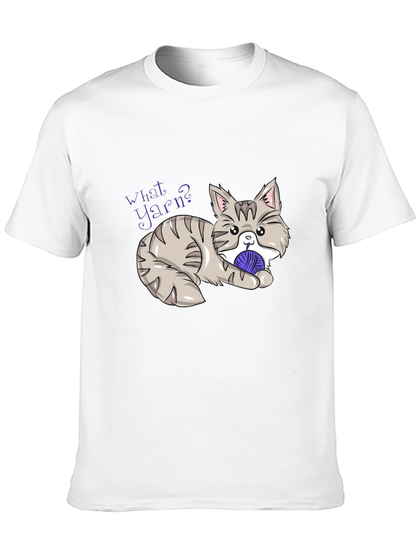 What Yarn? Cat Graphic T-Shirt - Novelty Tee