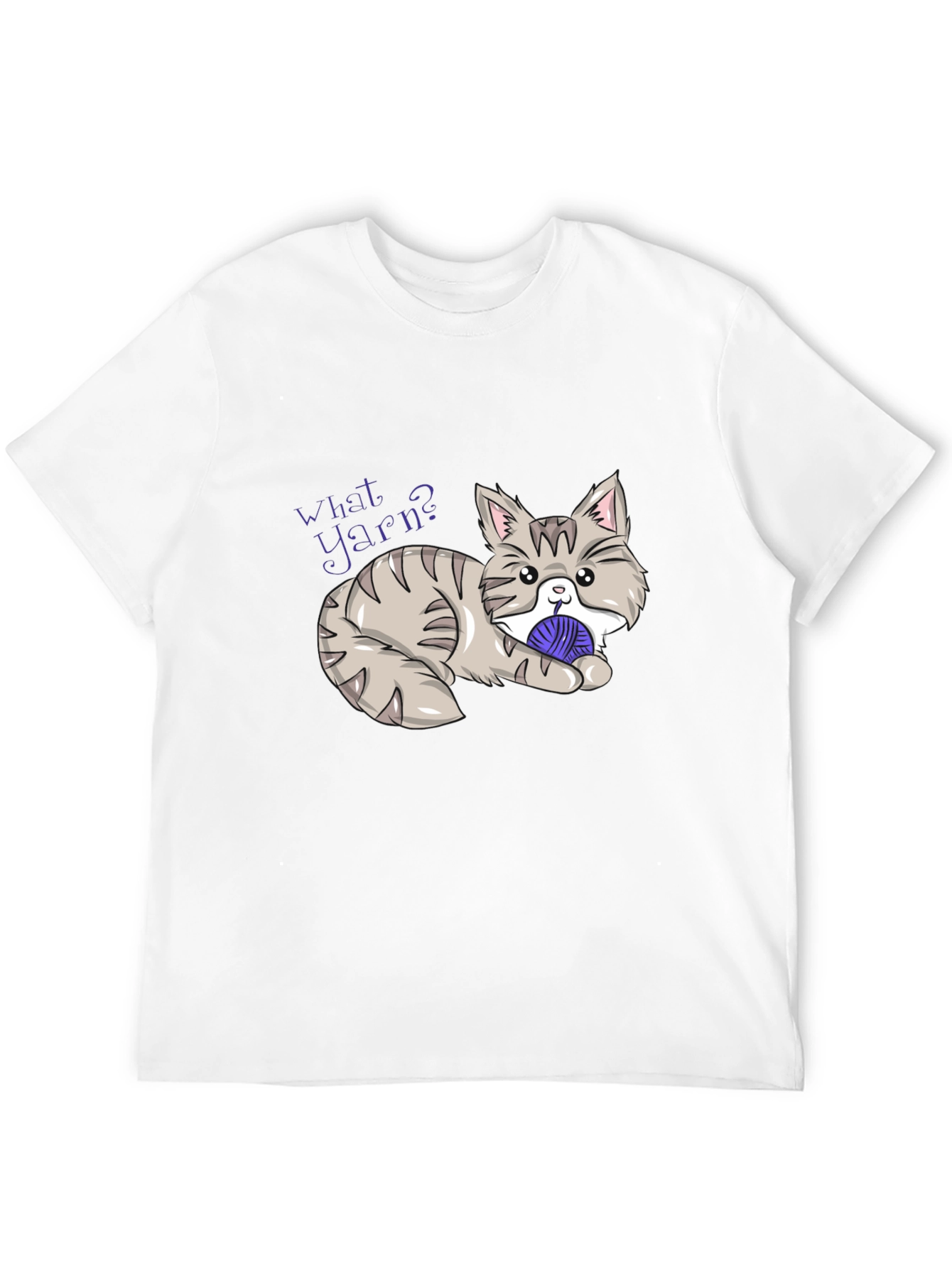 What Yarn? Cat Graphic T-Shirt - Novelty Tee