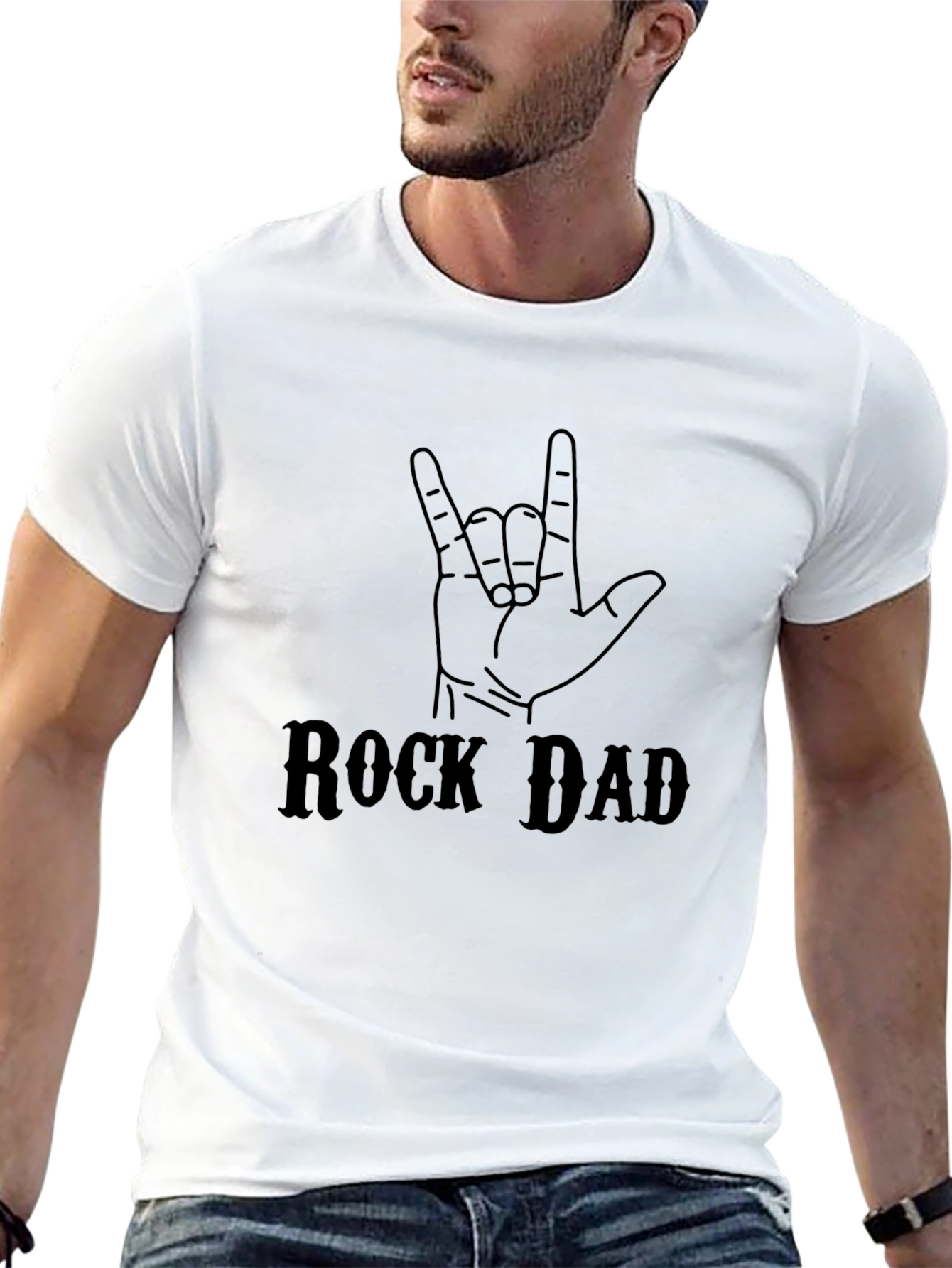 Rock Dad Graphic T-Shirt - Black