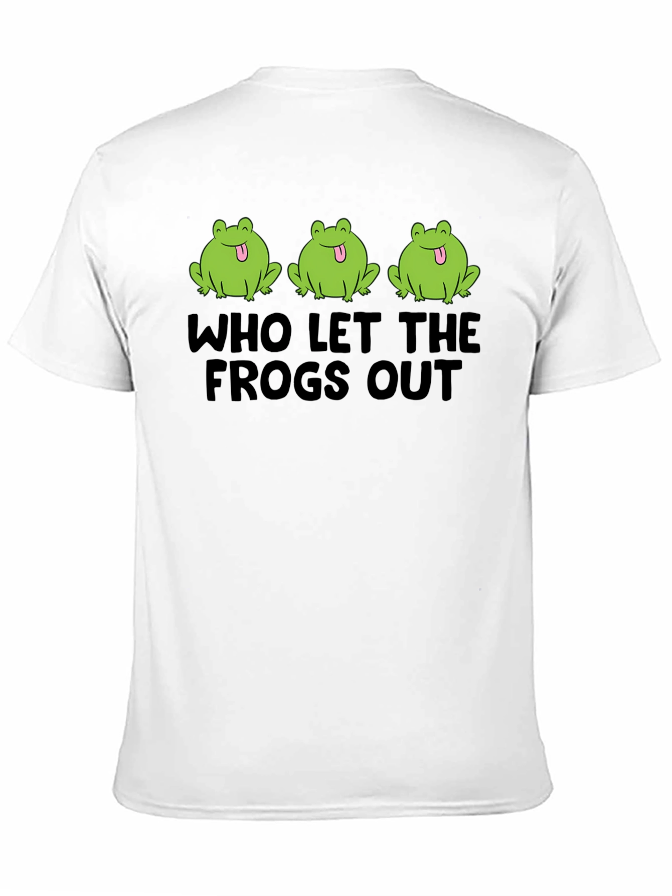 Who Let The Frogs Out Black T-Shirt