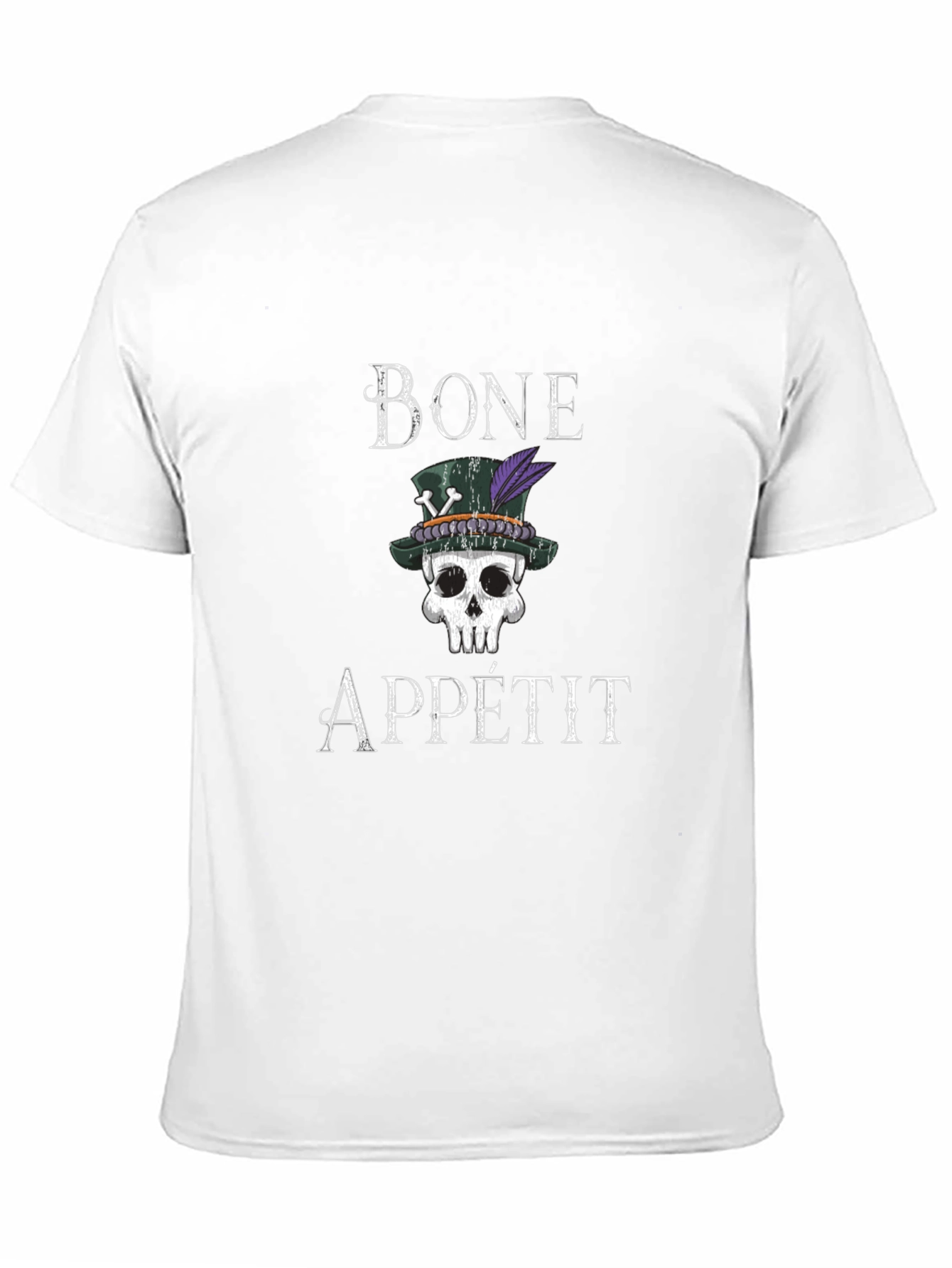 Bone Appetit Skull Graphic Tee - Black T-Shirt