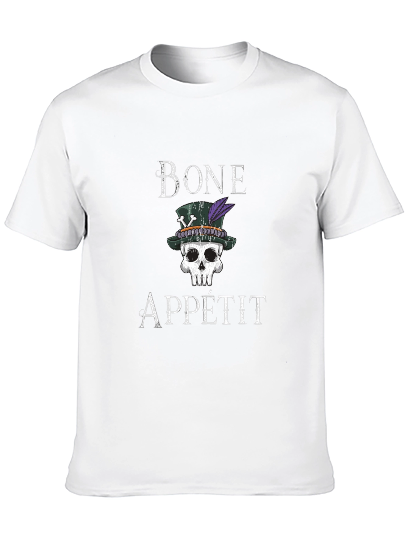 Bone Appetit Skull Graphic Tee - Black T-Shirt