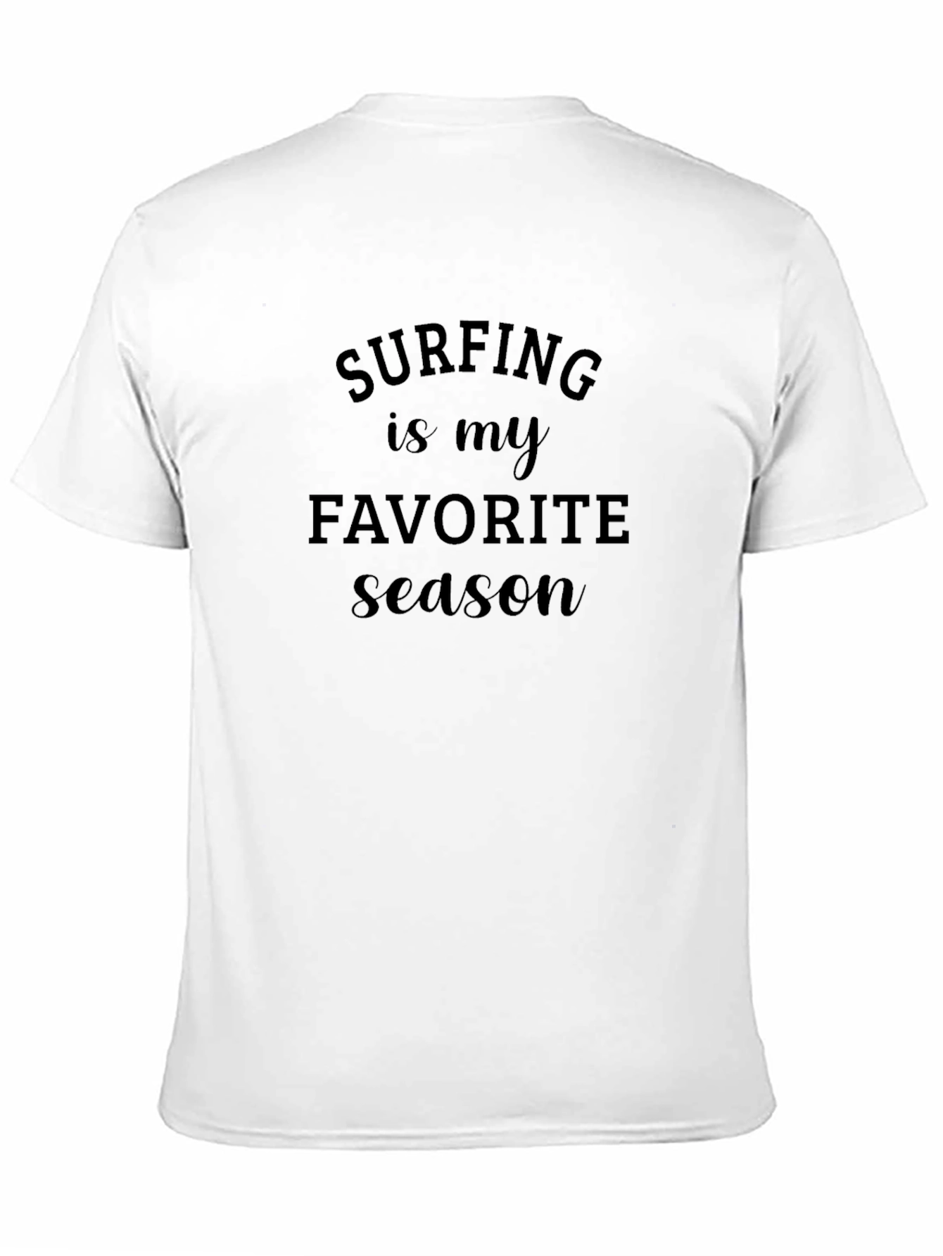 Surfing is my Favorite Season Black T-Shirt