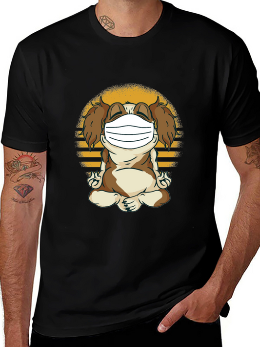 Dog in Mask T-Shirt: Meditating Canine Tee